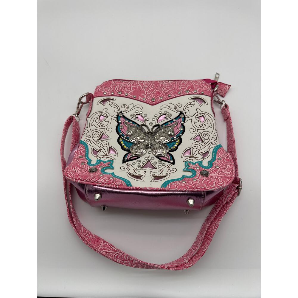 Cowgirl Trendy Conceal Carry Handbag, Pink - Picture 2 of 4